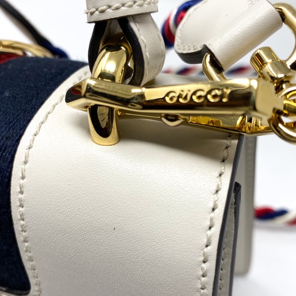 GUCCI Sylvie Calfskin Embroidered Shoulder Bag - Picture 10 of 15